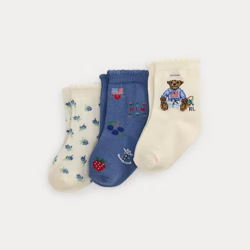 Polo Bear Crew Sock 3-Pack