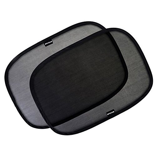 Enovoe Car Window Shade - (2 Pack) - 21"x14" Premium Cling Sunshade for Car Windows - Sun, Glare and UV Rays Protection for Your Child - Baby Side Window Car Sun Shades