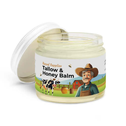 Tallow & Honey Balm Moisturizer Cream All Purpose Grass Fed Beef – Based Supplies