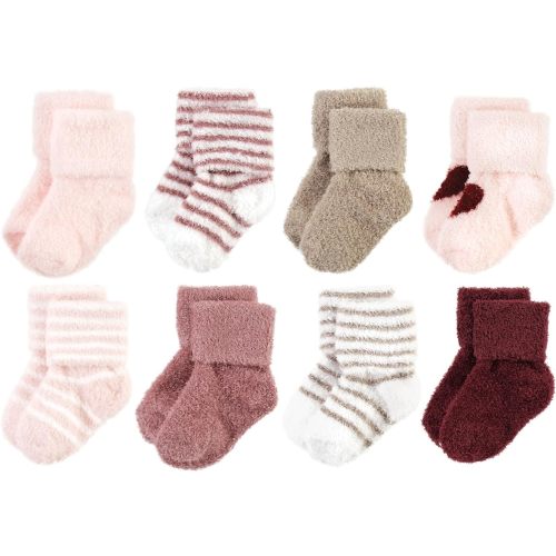 Hudson Baby Baby Girls' Cotton Rich Newborn and Terry Socks