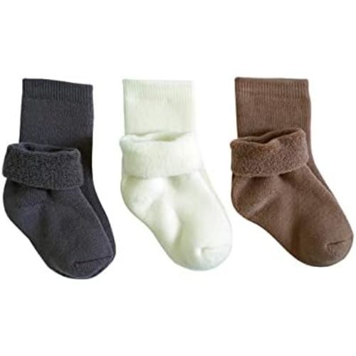 75% Merino Wool Baby Toddler Terry Socks 3-Pack.