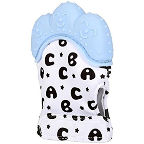 Silicone Baby Teething Mitten for Soothing Infants Gums and Teeth, Teething Mitt Toys or Ring, Made of Food-Grade Silicone Stay on Baby’s Hand for Teething Pain Relief, Nice Baby Shower Gift - Regular