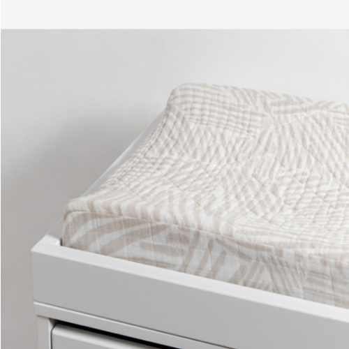 Quilted Changing Pad Cover in GOTS Certified Organic Muslin Cotton