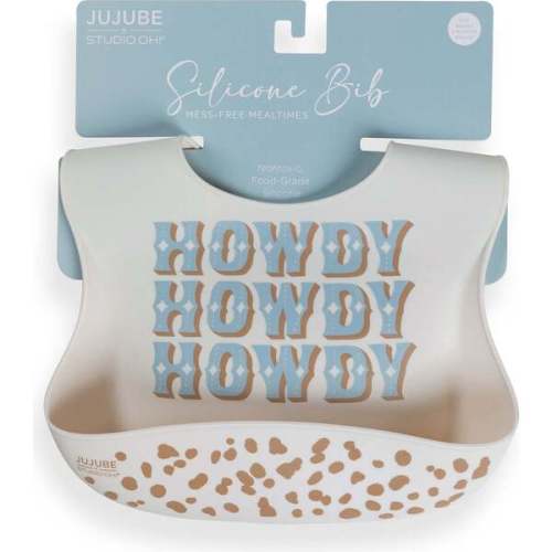 JuJuBe × Studio Oh! Silicone Bibs, Howdy Partner Blue - JuJuBe | Maisonette