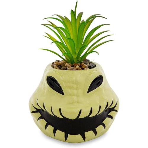 Disney The Nightmare Before Christmas Oogie Boogie 4-Inch Ceramic Mini Planter With Artificial Succulent