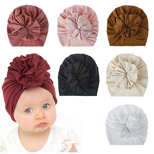 Newborn Hospital Hat Mittens Baby Beanies with Bow Knot Infant Caps Soft Cute Toddler Headwrap for Boys Girls