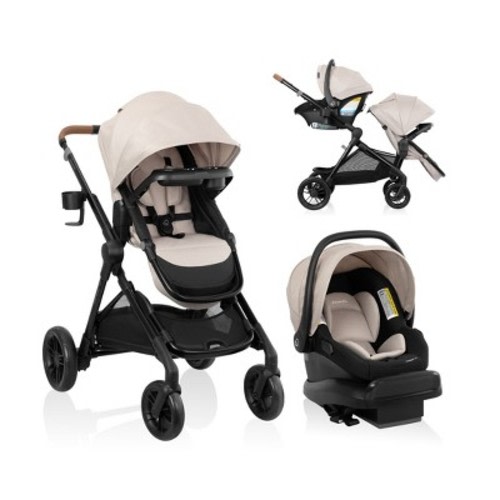 Evenflo Pivot Xpand Travel System with LiteMax NXT Infant Car Seat - Canyon Beige