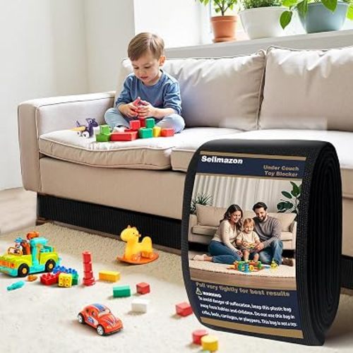 Under Couch Blocker for Kids and Pet Toys, 5 inch x 108 inch, Easy Install