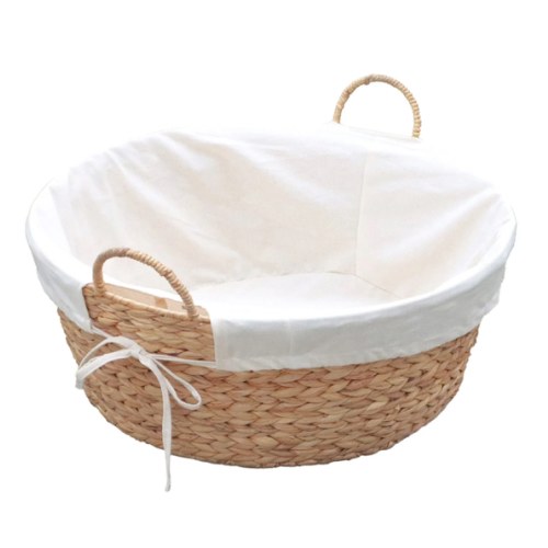 Water Hyacinth Lined Laundry Basket