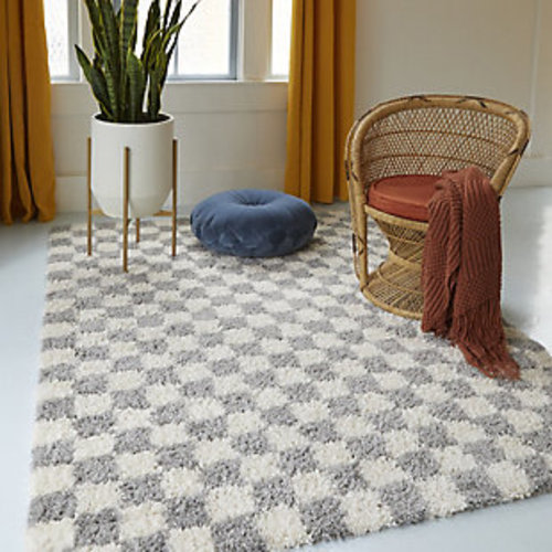 Mackie Checkered Shag 7' 10" x 10' Area Rug