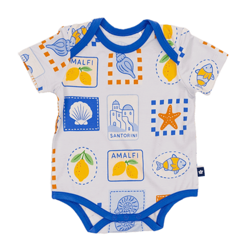 Short Sleeve Bodysuit in Mediterranean Breeze