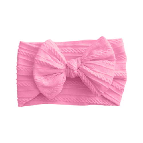 FAMTKT Baby Headbands Soft Nylon Hairbands Hair Bows for Newborns Infants Toddlers and Baby Girls Elastic Hairbands with Solid Bow Hair Bands Accessories