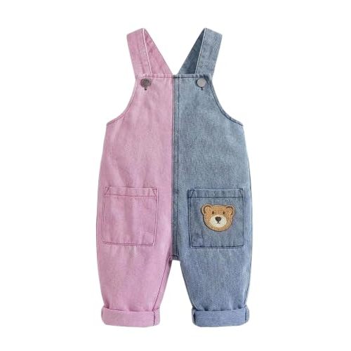 Baby Denim Overalls Toddler Infant Baby Boy Girl Summer Clothes Denim Blue Pink Patchwork Overalls Jean Outfit Fashion