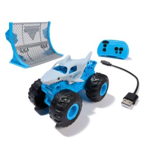 Monster Jam Megalodon Remote Control Monster Truck with Ramp 1:64 Scale