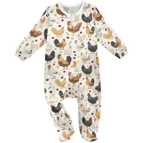 Baby One-Piece Footies Sea Turtles Cotton Rompers Pajamas Sleeper Footed Pjs for Boys Girls 0-24 Months