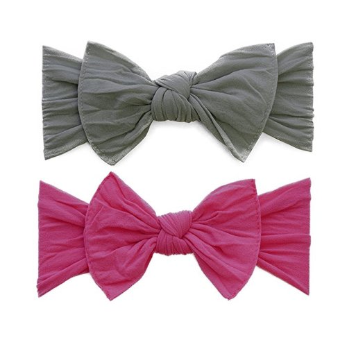 2 Pack: Classic Knots Girls Baby Headbands