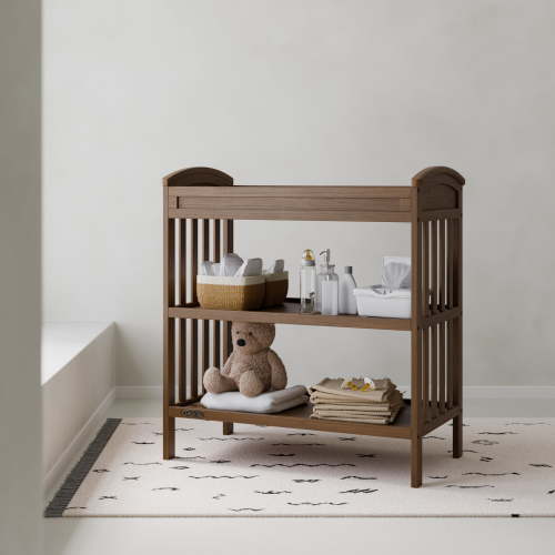 Graco Benton Infant Changing Table with Bonus Water-Resistant Changing Pad, Hazelnut