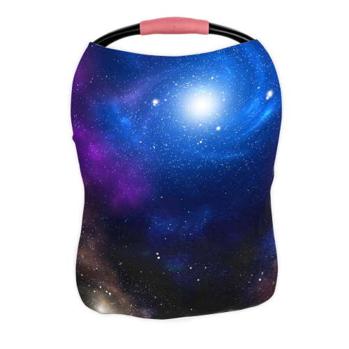 PKQWTM Blue And Brown Space Galaxy Abstract Nursing Cover Baby Breastfeeding Infant Feeding Cover Baby Car Seat Cover