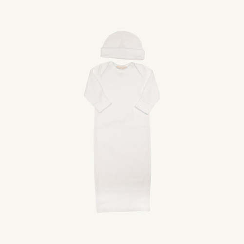 Darling Debut Set (with snaps) - Worth Avenue White with Buckhead Blue