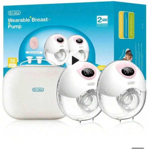2pcs/Set 210ml Electric Breast Pump, 4 Modes 36 Levels Massage Suction, Adjustable Frequency Lactation, & Odorless, Smart Memory Mode (With Carrying Bag) | SHEIN USA