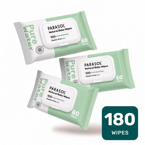 Parasol Baby Wipes - 3 Packs - 180ct
