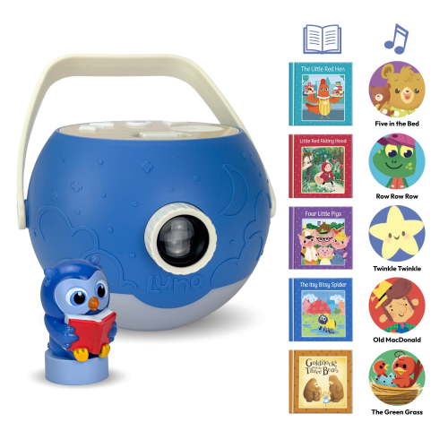 Luna Storytime Projector Starter Set 5 Stories & 5 Songs, Toddler Toy Gift for Ages 3+
