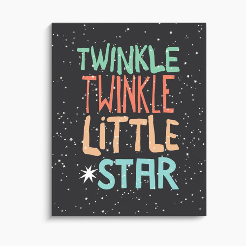 Lucy Darling Art Print - Twinkle Twinkle Aqua, 11" x 14"