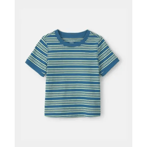 Baby Boy Striped Short-Sleeve T-Shirt - Blue/Green | Carter's