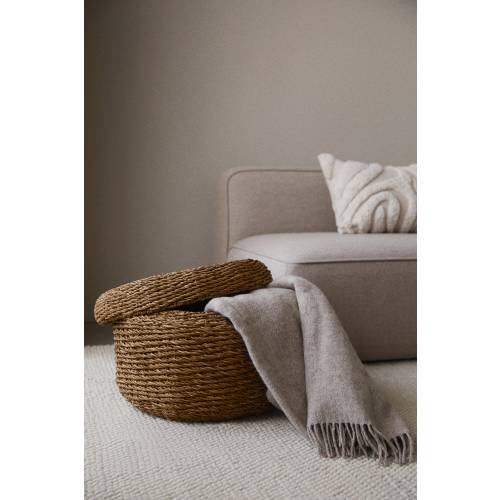 EXTRA-LARGE HANDMADE SEAGRASS STORAGE BASKET