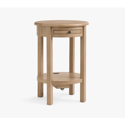 Kendall Side Table with Charging Station & Nightlight (16")