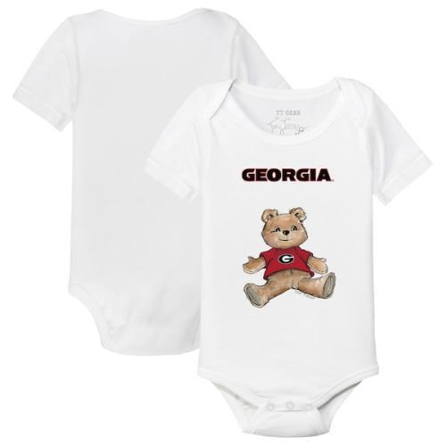 Infant Tiny Turnip White Georgia Bulldogs Teddy Bodysuit