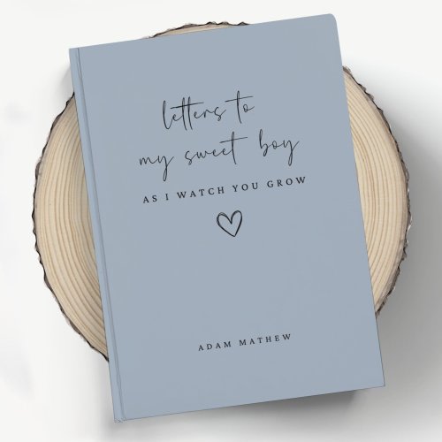 Letters To My Sweet Boy Keepsake, Personalized Journal Baby Shower Gift, Custom Child Name Memory Book for New Boy Mom, 1st Birthday Gift