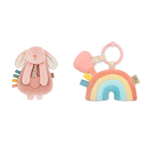 Itzy Ritzy Lovey Including Teether, Textured Ribbons & Dangle Arms, Features Crinkle Sound & Itzy Pal Infant Toy & Teether; Includes Lovey, Crinkle Sound, Textured Ribbons & Silicone