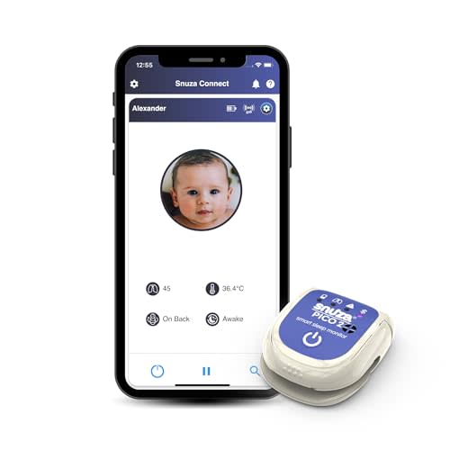 Snuza Pico 2 – Smart Sleep Monitor | Connect to App Or Use As Standalone Device | Tracks Movement, Sleep Patterns, Body Position & Skin Temperature | Real-Time Alerts for Safer Sleeping