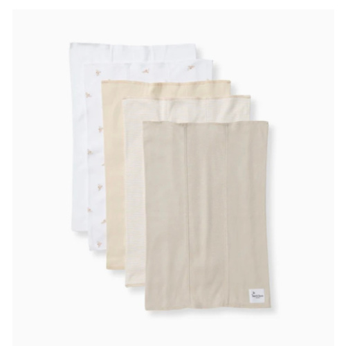 Golden Bee Organic Cotton Burp Cloths 5 Pack