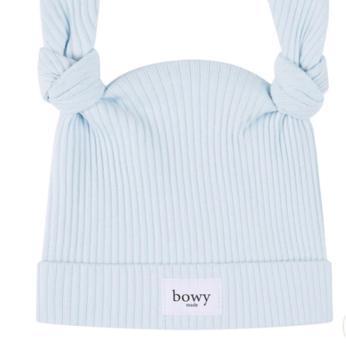 Double Knot Beanie - Color: Powder Blue; Size: Newborn