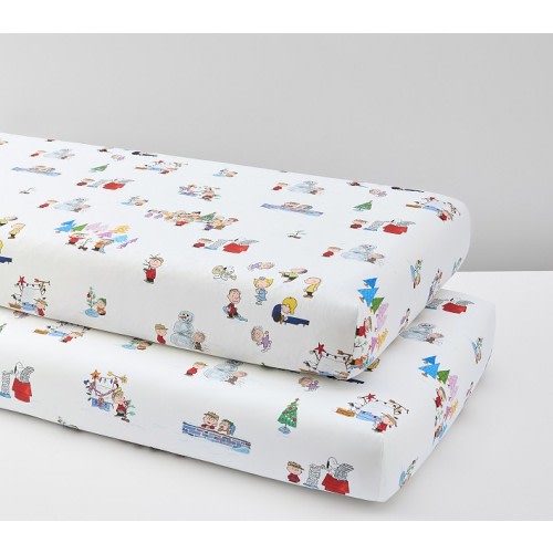 Peanuts® Charlie Brown®  Christmas Organic Crib Fitted Sheet