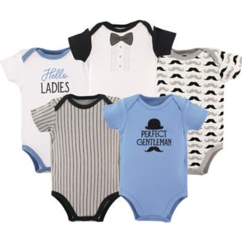 Essential Cotton Bodysuits 5-Piece Set, 0-3M