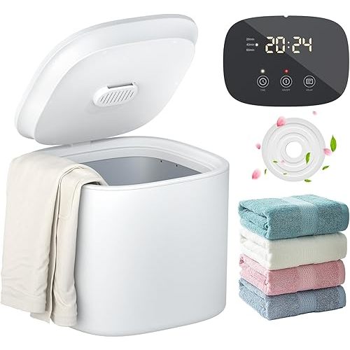 DOACE Towel Warmer Bucket, Medium Size Towel Warmers with Auto Keep Warm, Heat Time 20/40/60 Min Adjustable and Delay Time Up to 24 Hours, Hot Towel Warmer for Bathroom, Ideal Gift for Valentine's Day