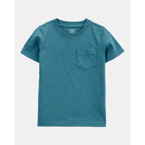 Toddler Boy Solid Short-Sleeve Pocket Tee - Teal | Carter's
