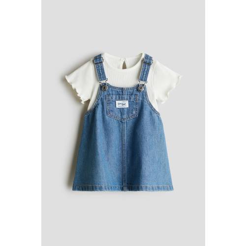 2-PIECE OVERALL DRESS AND TOP SET