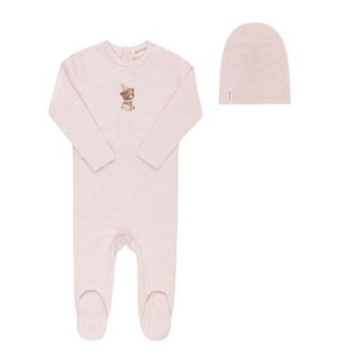 Unisex French Terry Footie + Bonnet Bear Collection - Baby