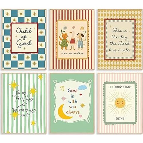 3D Texture Kids Bible Verses Canvas WaLL Art Retro Child Christian Painting Picture Wall Decor Child for Nursery Bedroom Sunday School Home Decoration Christian for Kids of God Poster Print Artwork