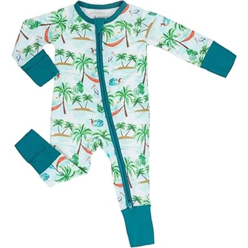 LollyBanks Baby Pajamas, Long Sleeve Baby Romper with 2-Way Zipper, 95% Viscose from Bamboo and 5% Spandex, Infant Sleepers