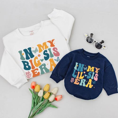 Big Sis Lil Sis Era Matching Shirts, Big Sister Little Sister Matching Shirt, Sister Sibling Outfit, Matching Sibling Shirts, New Baby Gift