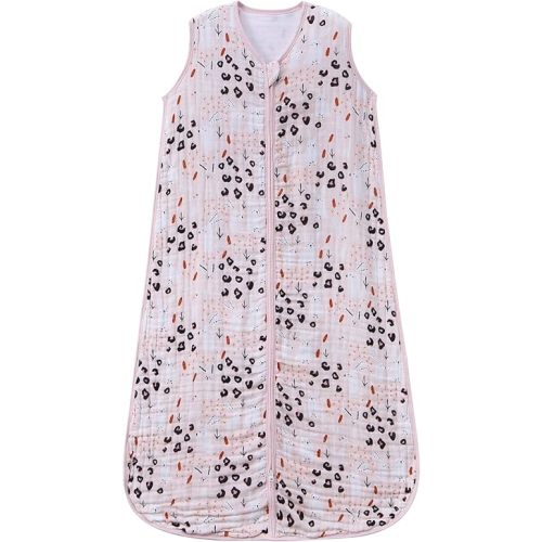TADO MUSLIN Baby Sleep Sack 0-6 Months Wearable Blanket for Babies 100% Organic Cotton 2-Way Zipper YKK 0.5 TOG Toddler Sleeping Sacks Bunny