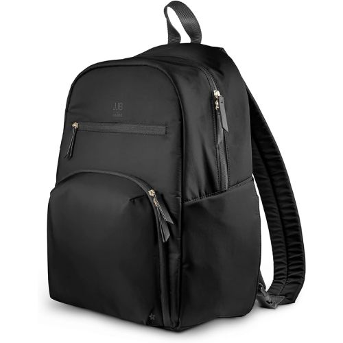 JJB by JuJuBe, New Deluxe Diaper Bag Backpack with Portable Changing Pad, Stroller Straps, Large Travel Backpack for Boy or Girl, Carrying Baby Bottles, Diapers, Pacifiers, Black, Mother's Day Gift