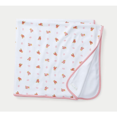 Pink Bear Reversible Blanket | Blankets & Swaddles ACCESSORIES | Ralph Lauren