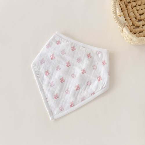 Fleur De Rose Organic Muslin Bib