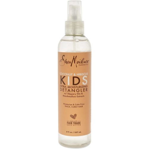 SheaMoisture Kids Extra Moisturizing Detangler Coconut & Hibiscus for Curly Hair Shea Butter Hair Care Product 8 oz